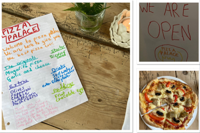 Examples of families creating their own 'Lockdown lunch'.